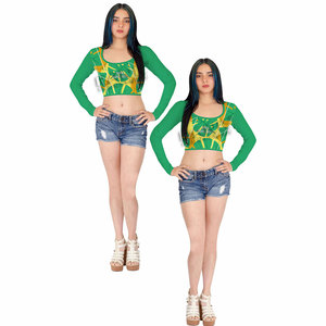 เสื้อครอปท็อปผู้หญิง น้ำหนักเบา ใส่สบาย ผลิตจากวัสดุทนทาน สำหรับขายออนไลน์ - Product Image 4