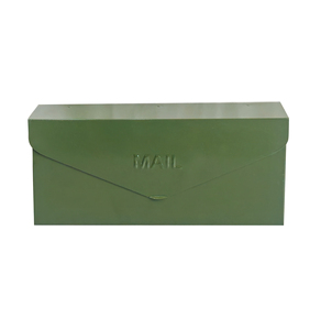 Green Metal Wall Mount Mailbox Embossed Mail Front Access Non Locking Outdoor Letter <b>Box</b> - Product Image 2