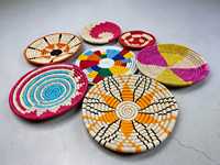 Panier mural en rotin tressé à la main en herbe de Sabai naturelle de qualité supérieure, mini, écologique, en forme de bol, décoration intérieure vintage, fournisseur indien