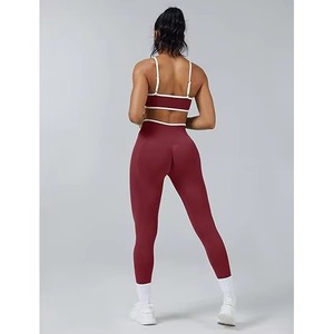 Conjunto de Yoga de Cintura Alta para Mujer, Sujetador Deportivo y Leggings para Fitness y Gimnasio, Conjunto de Yoga de Dos Piezas para Mujer - Product Image 2