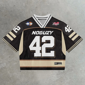 Jersey de Fútbol Americano Personalizado al por Mayor de Fábrica 2025, Uniforme Transpirable de Manga Corta con Malla y Twill - Product Image 2