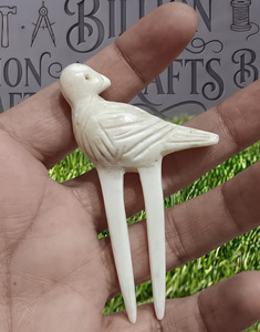 Custom Handmade Eco-Friendly Natural Bone Animal-Themed Bird <b>Hair</b> Stick Carved <b>Decorative</b> <b>Hair</b> <b>Pin</b> - Product Image 3