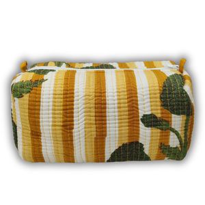 BLOCKPRINT ART Quilted 100% Cotton Foldable Multifunction Eco-Friendly <b>Toiletry</b> & Makeup <b>Storage</b> Bag Set of 3 - Product Image 3