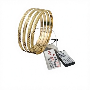 22K <b>Solid</b> <b>Gold</b> <b>Bangle</b> Set For Women 4 Pcs Real Yellow <b>Gold</b> Handcrafted Traditional Indian Wedding Bracelet Jewelry Gift - Product Image 1