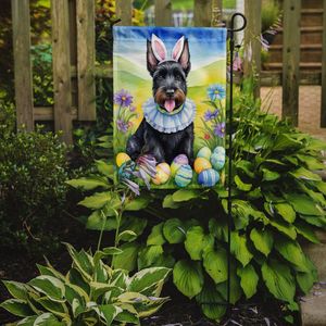 Scottish Terrier Pascua huevo caza decorativo patio bandera Multicolor buzón jardín bandera para Patio ilustraciones flores camas jardín - Product Image 2