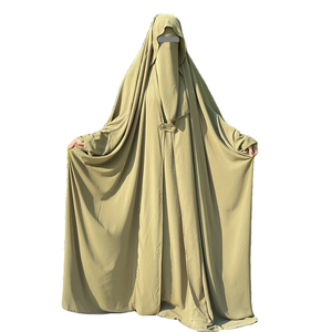 HN Impex Women's Abaya 2025 New Design Customizable Polyester High Neck Long Sleeve Ankle Length Breathable Embroidery <b>Islamic</b> - Product Image 1