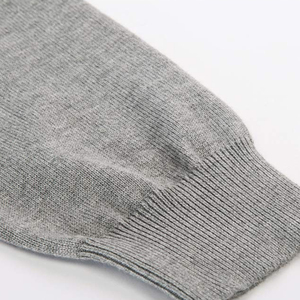 OEM Service Custom Men's Organic Cotton Knit Crewneck Sweater Breathable Pullover Ribbed Sweatshirt - Product Image 5