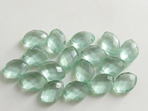 Fait à la main 12X8MM améthyste vert Quartz facettes Marquise larme perle cristal pierre fabrication de bijoux paire boucles d'oreilles verre Hydro - Product Image 4