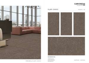 กระเบื้องพอร์ซเลนแกะสลักลายขนาดใหญ่พิเศษ 600x1200 ผิวสัมผัสแบบมีเท็กซ์เจอร์ สำหรับตกแต่งผนังและพื้นภายในและภายนอกอาคาร ดีไซน์ทันสมัย - Product Image 3