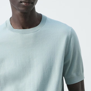 Service OEM : Conception de vêtements décontractés pour commandes en gros – T-shirt tendance en jersey de coton léger 2026, coupe ajustée, couleur unie - Product Image 4