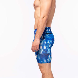 Pantalones Cortos de Compresión para Hombre, Diseño Estampado en Color Azul, Sin Costuras, de Secado Rápido, Alta Elasticidad, para Ciclismo y Running, Precio Económico, OEM - Product Image 6