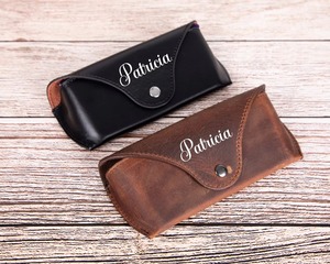Étui pour lunettes de lecture en cuir véritable, fin et élégant, protection pour lunettes, export direct du fabricant LGC-0160 - Product Image 5