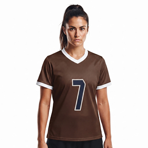 Women V-Neck Lacrosse Jersey Short Sleeve Mesh Men Sublimated Lacrosse Shirt Custom Number Team Lacrosse Jerseys - Product Image 1
