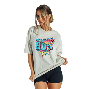 Retro Vintage 1980's Costume 80's Outfit Hombres Mujeres 80's Party Pullover Camiseta de gran tamaño - Product Image 1
