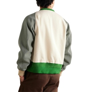 แจ็กเก็ตเลตเตอร์แมนสำหรับผู้ชายเสื้อคลุมขนสัตว์100% คอจีนสำหรับฤดูหนาวผลิตตามสั่ง - Product Image 2