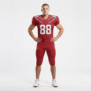 Nouvelle conception d'uniforme de football américain pour hommes, respirant, imprimé par sublimation, vêtements d'équipe personnalisés, impression de numéros - Product Image 1