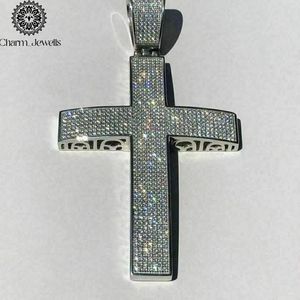 Pendentif boule en argent 925 et moissanite plaqué or avec micro-incrustation, style hip-hop, certifié IGI, unisexe, religieux, cadeau - Product Image 5
