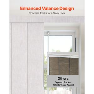 Persianas y Cortinas Verticales Opacas con Riel Extensible de 45.8 a 86 Pulgadas de Ancho, Recortables, 96 Horas de Duración, para Persianas y Contraventanas - Product Image 4