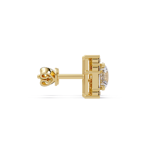 Pendientes de Lujo con Diamantes Cultivados en Laboratorio, Diseño Baguette Halo Cluster, Oro Puro de 14K, Joyería Fina para Mujer - Product Image 4