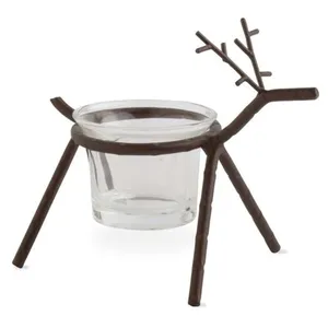 Nuevo Portavelas de Metal con Diseño de Reno para Decoración Navideña e Iluminación del Hogar - Product Image 4