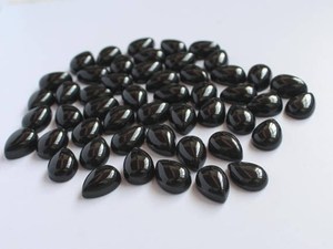 Cabochons en Onyx Noir Naturel Calibrés, Pierres Précieuses en Agate Noire Naturelle pour la Fabrication de Bijoux, Fournisseur en Gros de Pierres Facettées - Product Image 3