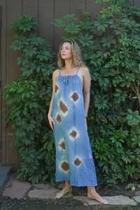 Vestido Maxi de Algodón Tie Dye para Mujer, Sin Mangas, Corte Holgado, Vestido de Verano, Estilo Boho Casual, Vestido de Playa - Product Image 6