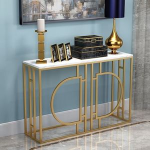 Stylish Modern Metal <b>Console</b> <b>Table</b> Featuring Glass Top Decorative Furniture For Apartments Villas And Hotel Interiors - Product Image 5