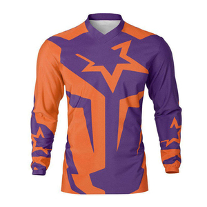 Maillot MX respirant pour hommes, logo personnalisé, chemise de course de moto tout-terrain, fournisseur en gros - Product Image 3