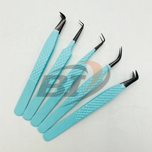 Pinzas de extensión de pestañas de Color personalizadas de alta calidad probadas a mano al por mayor tipo de punta puntiaguda de acero inoxidable sostenible - Product Image 5