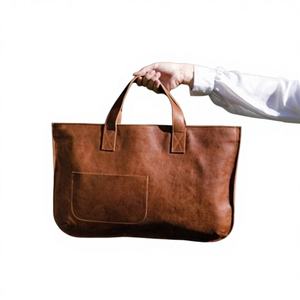 Bolso de Mano de Cuero Genuino para Mujer, Duradero, Ligero, con Cierre de Cremallera, Impermeable, Plegable, de Gran Capacidad, Casual - Product Image 4