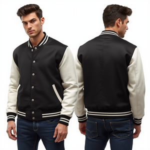 Chaqueta Varsity Premium para Hombre con Botones a Presión, Estilo Urbano - Product Image 1
