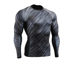 <b>Men</b> Full Sleeve <b>Compression</b> Rash Guard Sublimation Print Quick Dry 100% Polyester UPF50+ 140g Sport <b>Shirt</b> - Product Image 1