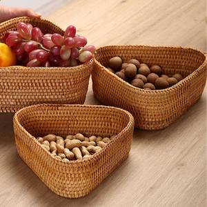 Bandeja Triangular de Ratán Natural para Frutas, Cesta de Servir Tejida a Mano para Frutas, Aperitivos, Almacenamiento en la Cocina, Decoración del Hogar, Exportador de Vietnam - Product Image 2