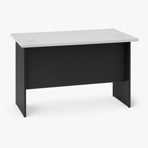 Bureau de direction rectangulaire moderne avec plateau en bois et cadre noir, design durable, mobilier commercial, système de bureau AY V-GT - Product Image 2