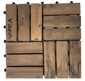 Baldosa de madera de acacia a presión, accesorio para cubierta, estilo vietnamita - Product Image 1