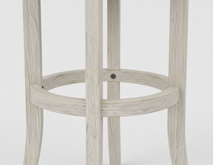 Chaise de bar contemporaine à cadre rond, tabouret de bar en bois rond robuste, base ronde moderne, tabouret de comptoir en bois d'hévéa, styles classiques - Product Image 4