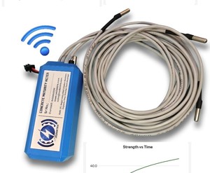 Medidor Inalámbrico de Maduración de Concreto para Medición de Resistencia en Tiempo Real, Monitoreo Multipunto de Temperatura y Cumplimiento con ASTM C1074 - Product Image 1