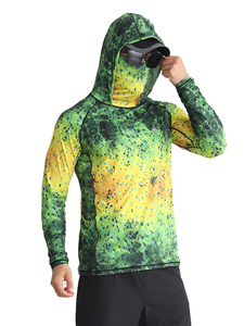 <b>Men's</b> Camouflage Fishing Hoodie UPF 50+ Anti-UV Quick Dry Long Sleeve 100% Polyester Outdoor Sun Protection <b>Shirt</b> - Product Image 3