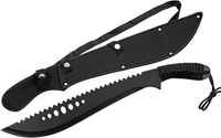 Couteau de survie tactique personnalisé pour l'extérieur avec lame dentelée en acier au carbone, longueur totale de 20 pouces et étui