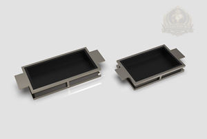 Bandeja de Servicio Cuadrada de Hierro Pulido de Lujo, Ecológica, con Diseño Decorativo Dorado, Exportación India, Regalos Empresariales para Ramadán, Emiratos Árabes Unidos, Arabia Saudita - Product Image 6