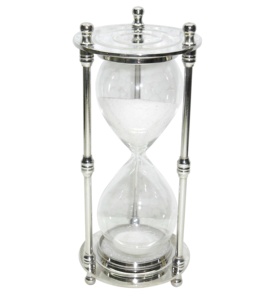 Venta al por mayor de tiempo que los padres día regalo steampunk Decoración de mesa de latón de navegación lateral brújula 5 minutos reloj regalo - Product Image 3