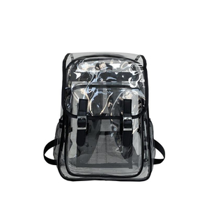 Grand sac à dos scolaire transparent en PVC portable pour étudiants, avec design imperméable, sacs transparents, prix de gros pour le lycée - Product Image 1