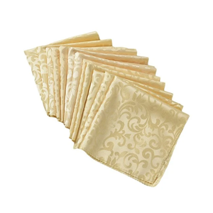 Serviette en coton authentique à motif floral vert et bordure large, imprimée au bloc, 45x45 cm, 210 GSM, pour la décoration de table de mariage et la vente en gros - Product Image 3