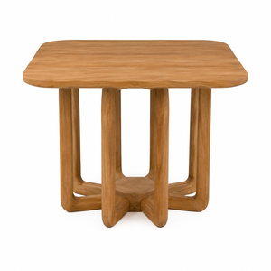 Ensemble de tables d'appoint de salle à manger en teck massif, écologique, de style scandinave moderne, pour appartement, avec six supports architecturaux, pour la maison et l'hôtellerie - Product Image 2