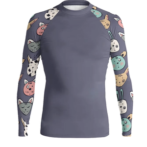 Haut de sport élégant à manches longues pour femme, rashguard MMA haute extensibilité - Product Image 1