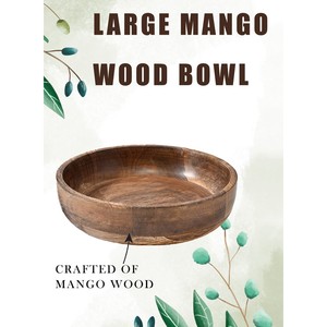 Large Mango <b>Wood</b> Decorative Bowl Wholesale | Handcrafted Natural <b>Wood</b> Serving Bowl - Product Image 1