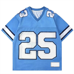 Maillot de football américain personnalisé pour homme, manches courtes, imprimé, séchage rapide, respirant, style supporter, pour sorties d'équipe - Product Image 5