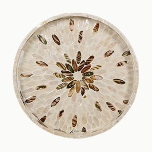 Bandeja de Servir de Madera de Lujo, Ecológica, Portátil, con Diseño de Nácar Blanco, Personalizable OEM/ODM, para Presentación de Alimentos, Venta al Por Mayor - Product Image 6