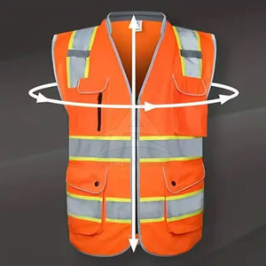 Gilet de sécurité haute visibilité avec bandes réfléchissantes, vêtements de travail légers et durables pour la construction et la circulation en extérieur - Product Image 5