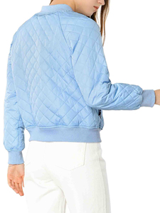 <b>Women</b> Drawstring <b>Bomber</b> <b>Jacket</b> Casual Zip Front Outerwear With Adjustable Bottom Soft Fabric And Practical Pockets - Product Image 4